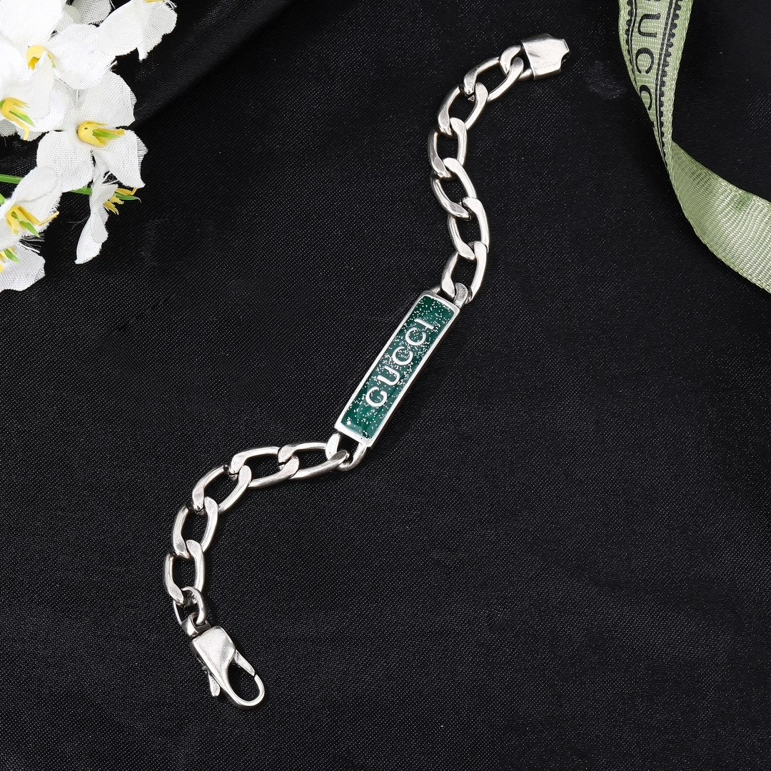 Gucci Silver-Tone Rectangular Plaque Bracelet - album image 6
