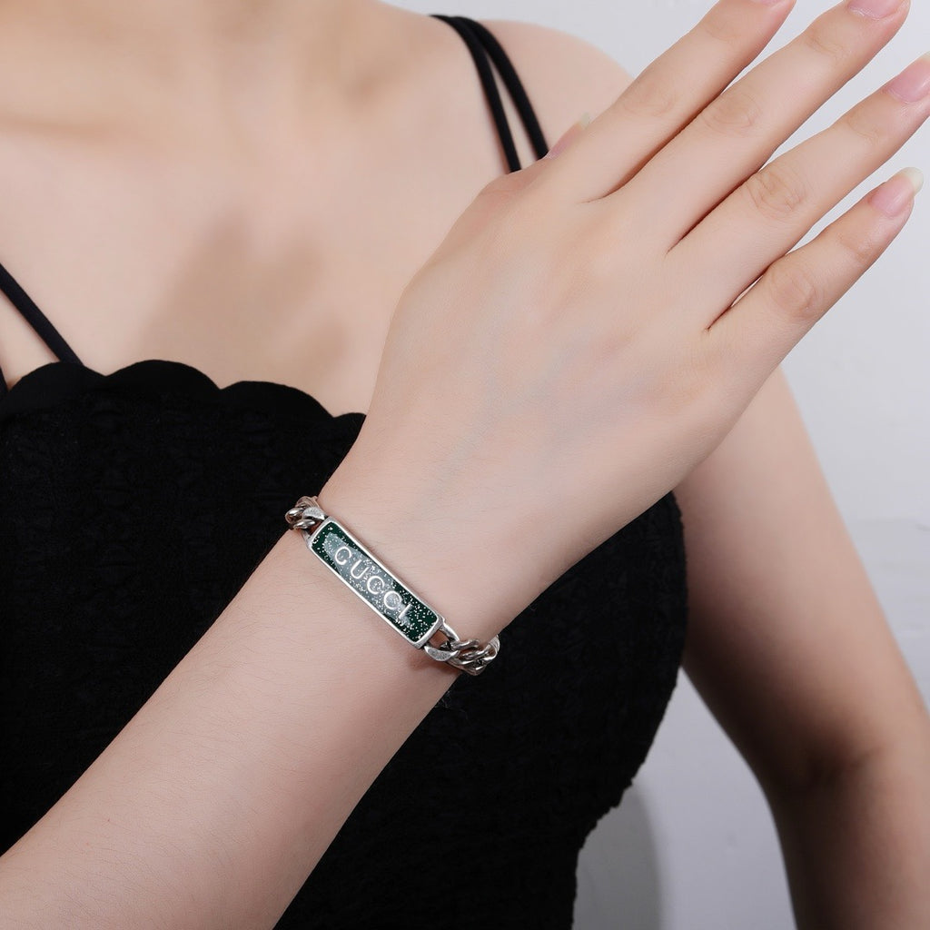 Gucci Silver-Tone Rectangular Plaque Bracelet - album image 8