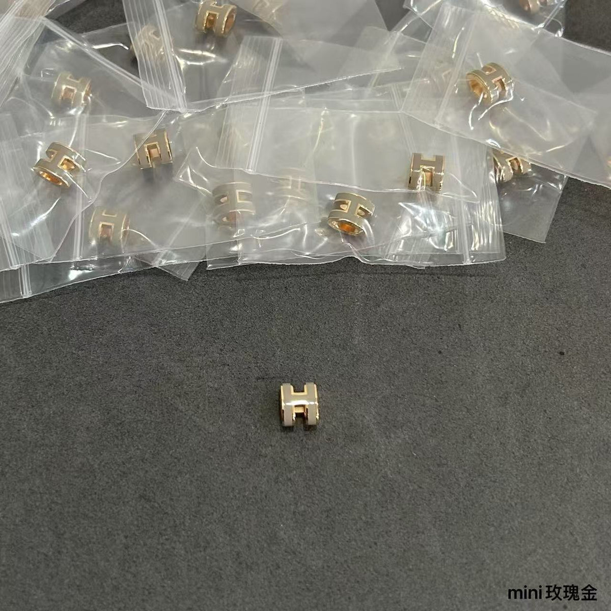 Hermès Gold-Tone Mini H Stud Earrings - album image 1