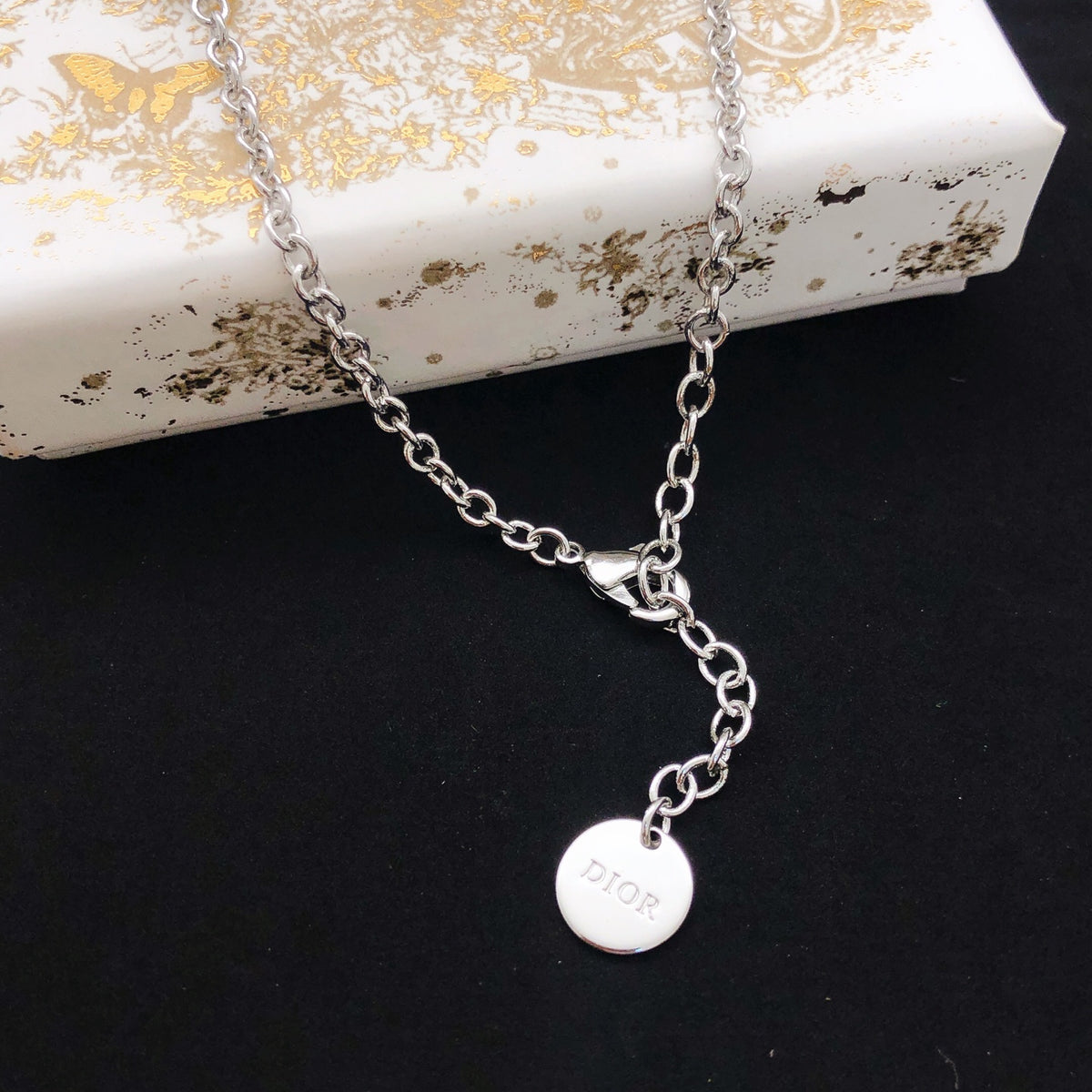 Dior Gray Bead CD Necklace - product image 2