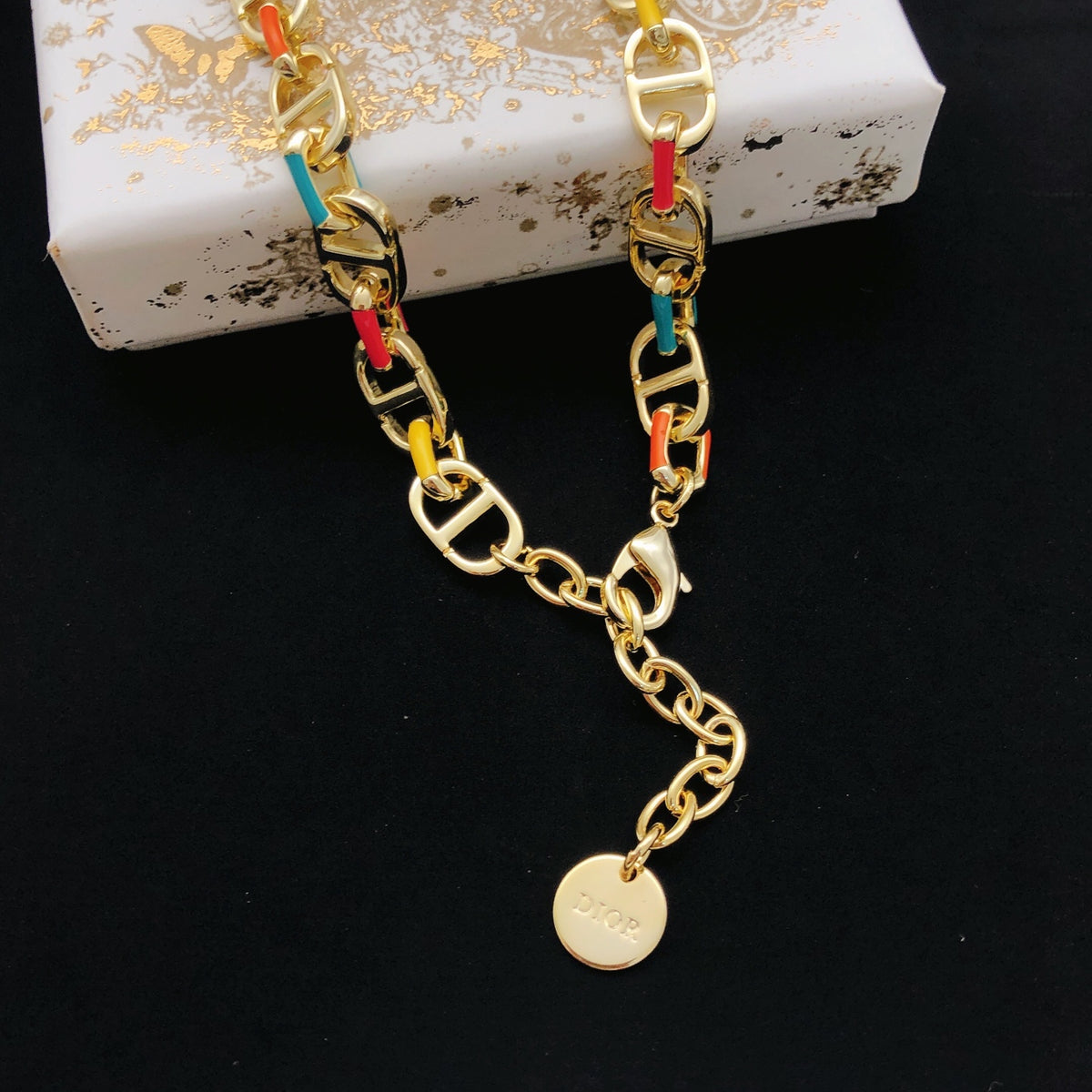 Dior Multicolor Letter Curb Necklace - product image 2