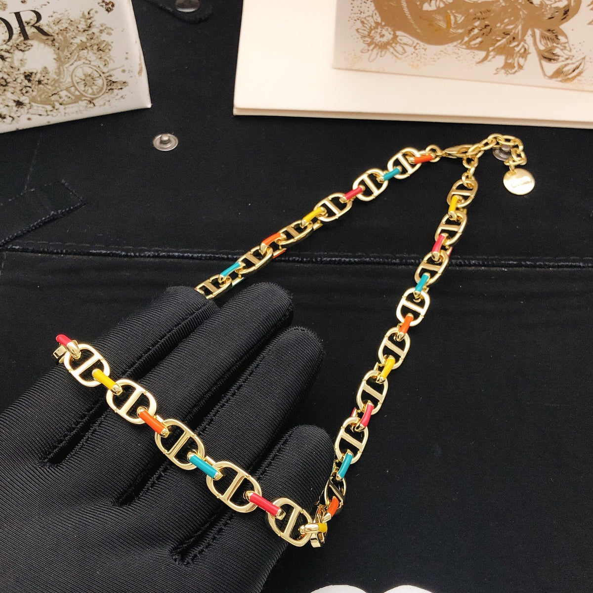 Dior Multicolor Letter Curb Necklace - product image 4