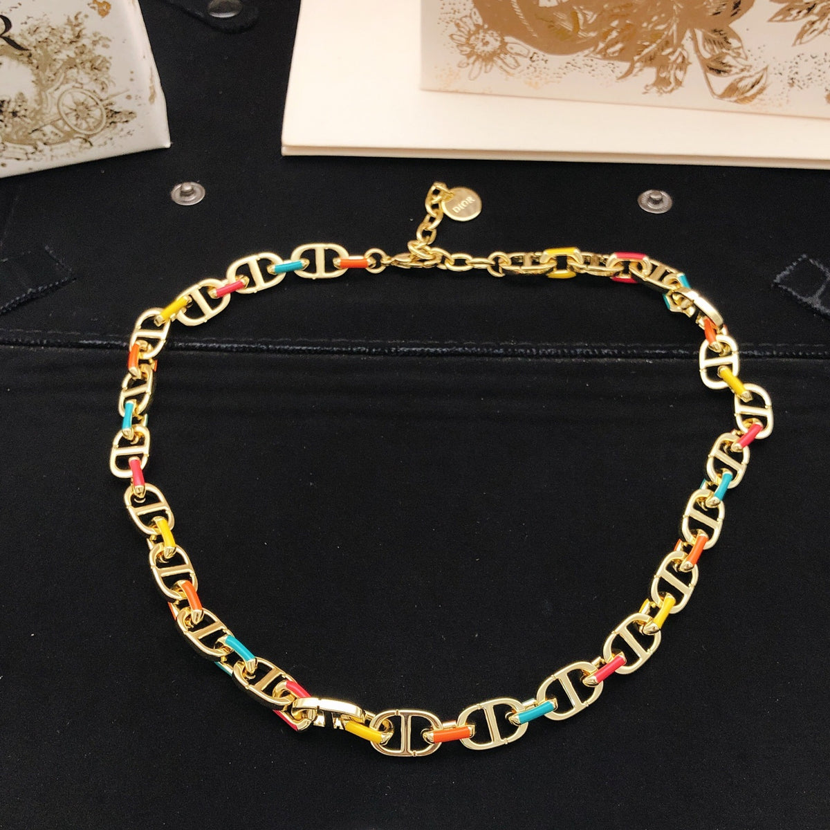 Dior Multicolor Letter Curb Necklace - product image 3