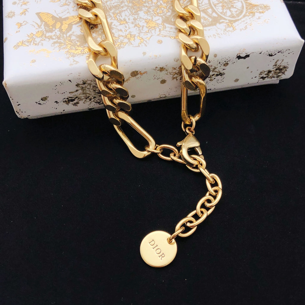 Dior Gold-Tone Compact CD Curb Necklace - product image 2