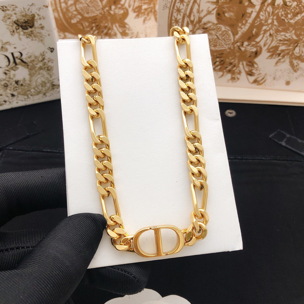 Dior Gold-Tone Compact CD Curb Necklace - product image 5