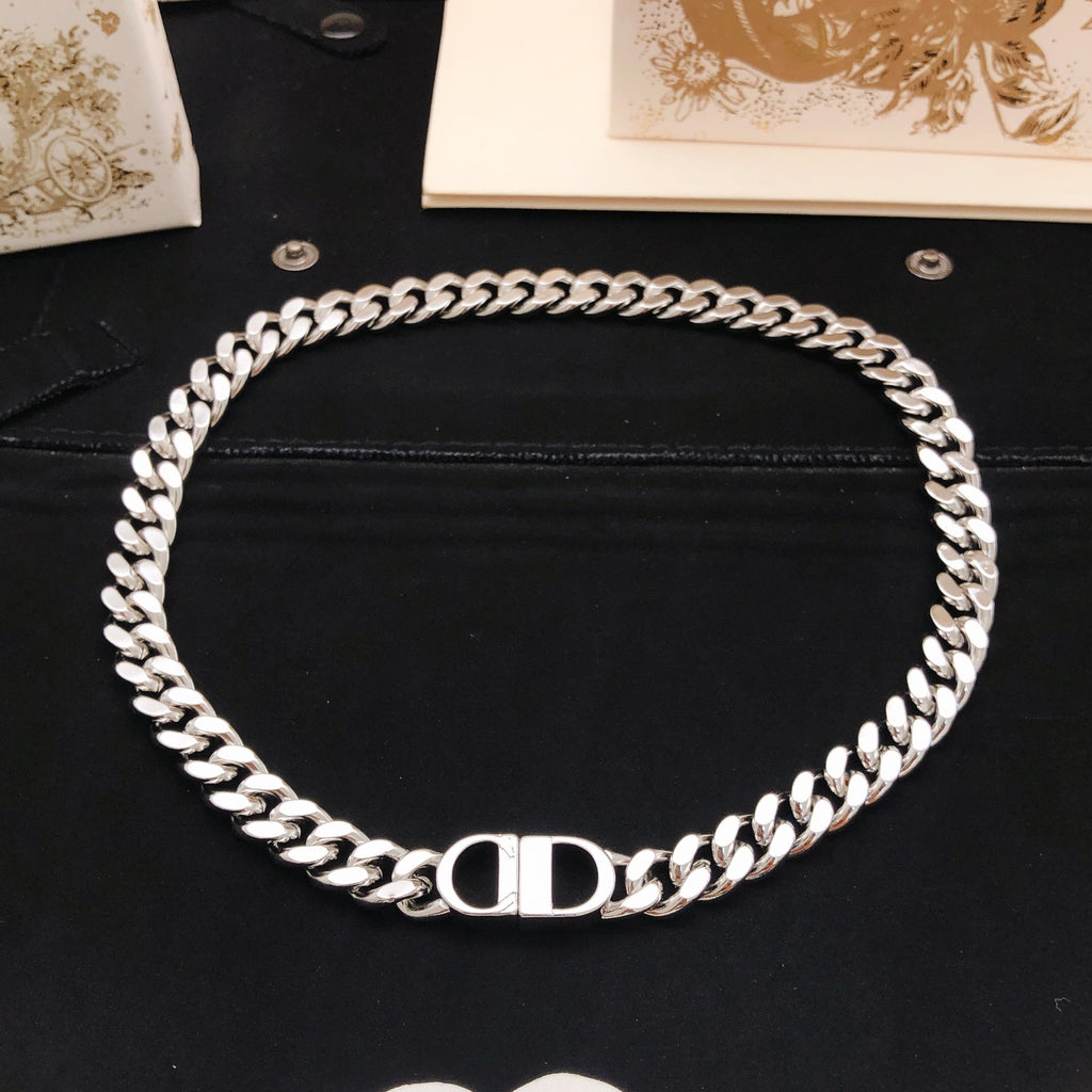 Dior Silver-Tone Compact CD Curb Necklace - product image 2