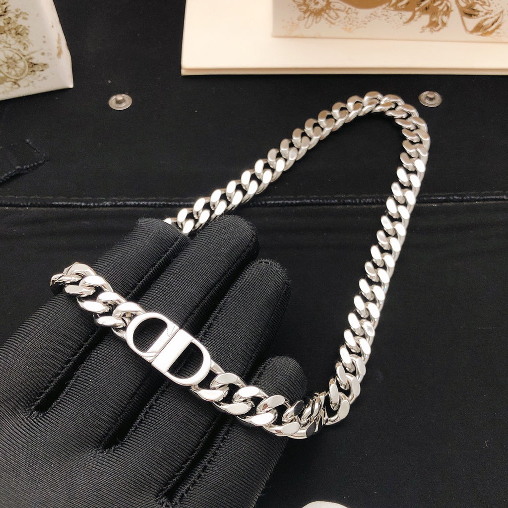 Dior Silver-Tone Compact CD Curb Necklace - product image 3