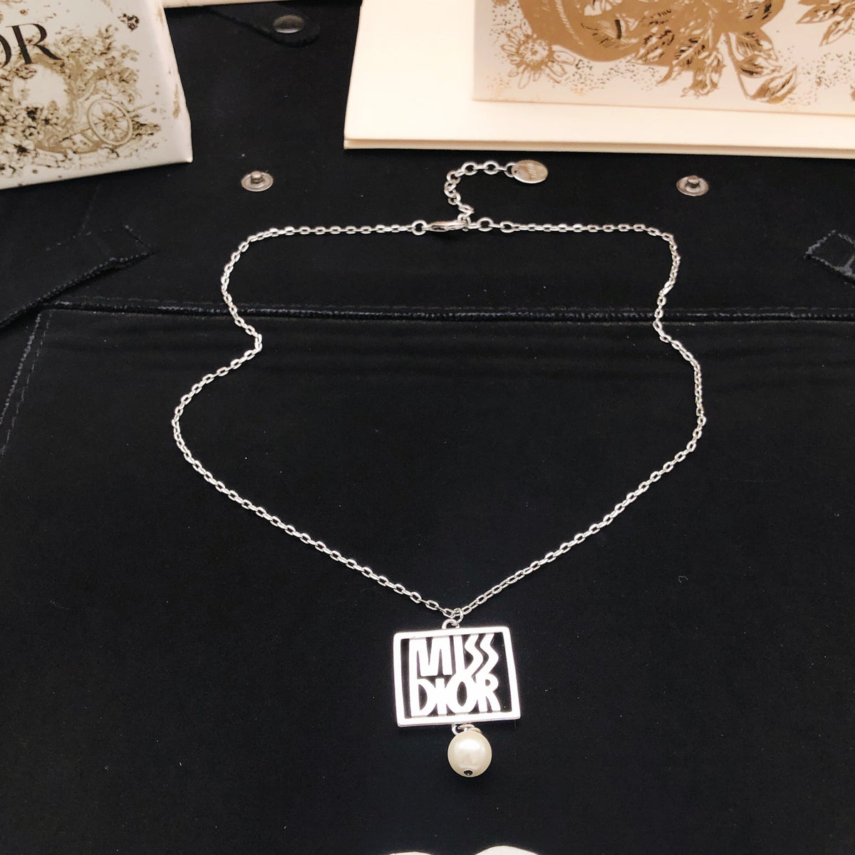 Dior Silver-Tone Miss Dior Pearl-Look Necklace - product image 3