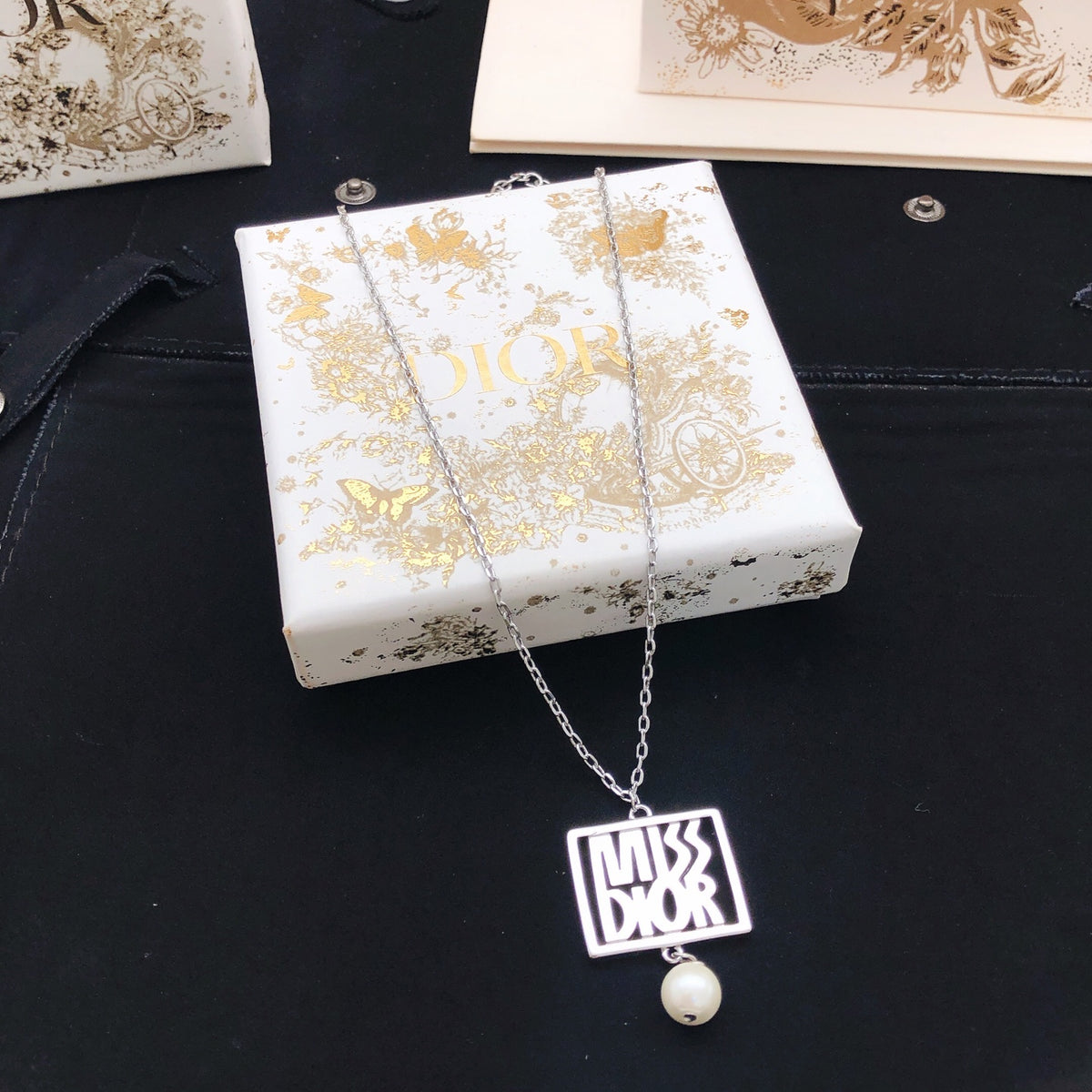 Dior Silver-Tone Miss Dior Pearl-Look Necklace - product image 1