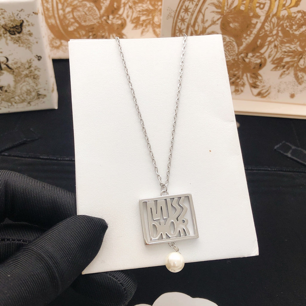 Dior Silver-Tone Miss Dior Pearl-Look Necklace - product image 5