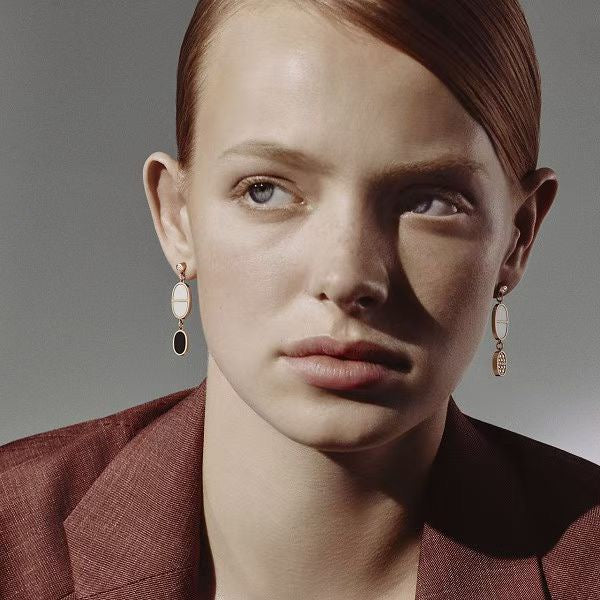 Hermès Gold-Tone Black Anchor Pearl Drop Earrings - album image 3