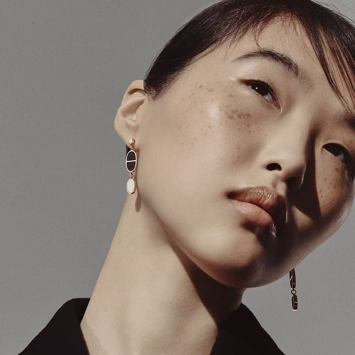 Hermès Gold-Tone Black Anchor Pearl Drop Earrings - album image 2
