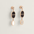 Hermès Gold-Tone Black Anchor Pearl Drop Earrings - album image 1