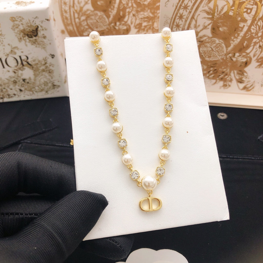 Dior Pearl-Look CD Long Pendant Necklace - product image 5