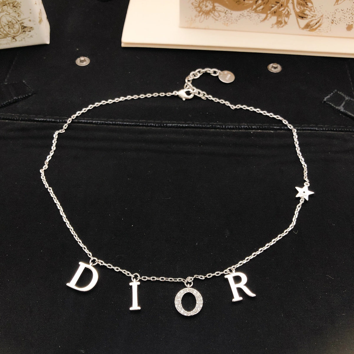 Dior Silver-Tone Spaced Letter Necklace - product image 3