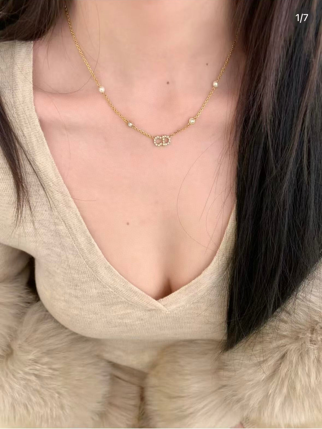 Dior Tiny Gold-Tone CD Station Necklace - product image 7