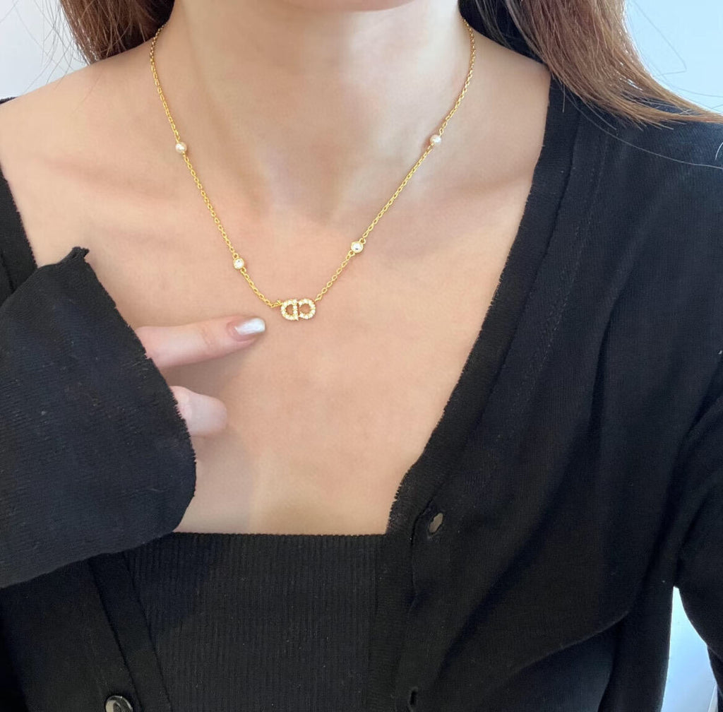 Dior Tiny Gold-Tone CD Station Necklace - product image 8