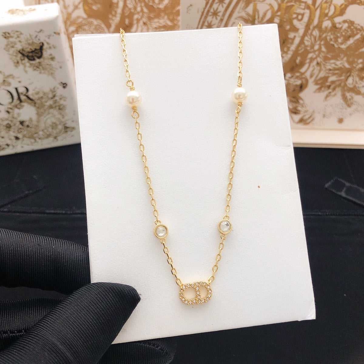 Dior Tiny Gold-Tone CD Station Necklace - product image 5