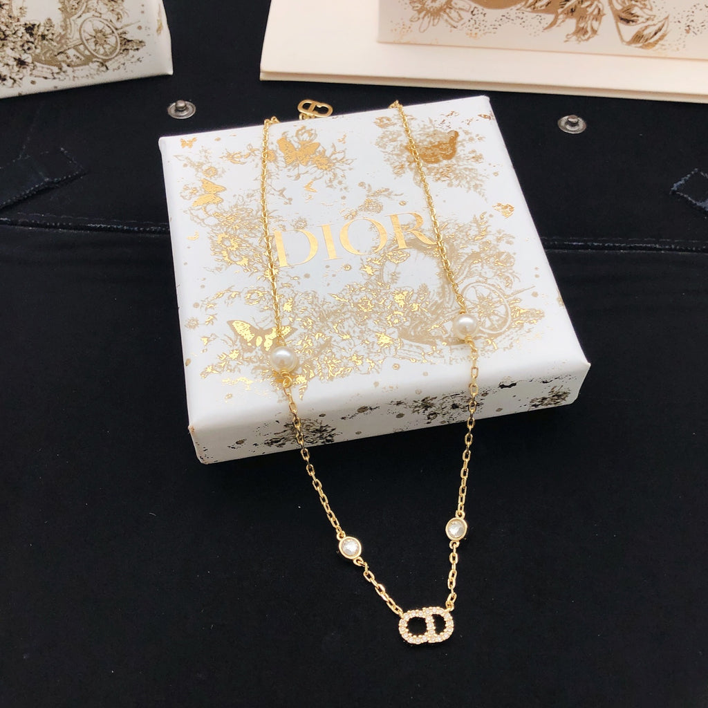 Dior Tiny Gold-Tone CD Station Necklace - product image 1