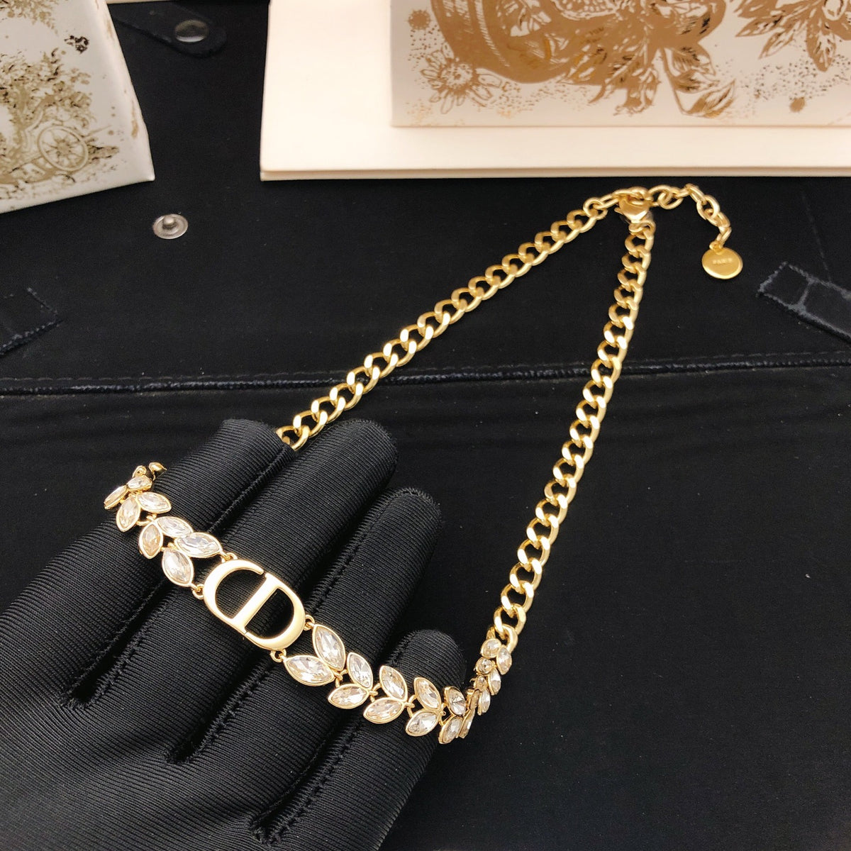 Dior Gold-Tone Repeating CD Necklace - product image 5