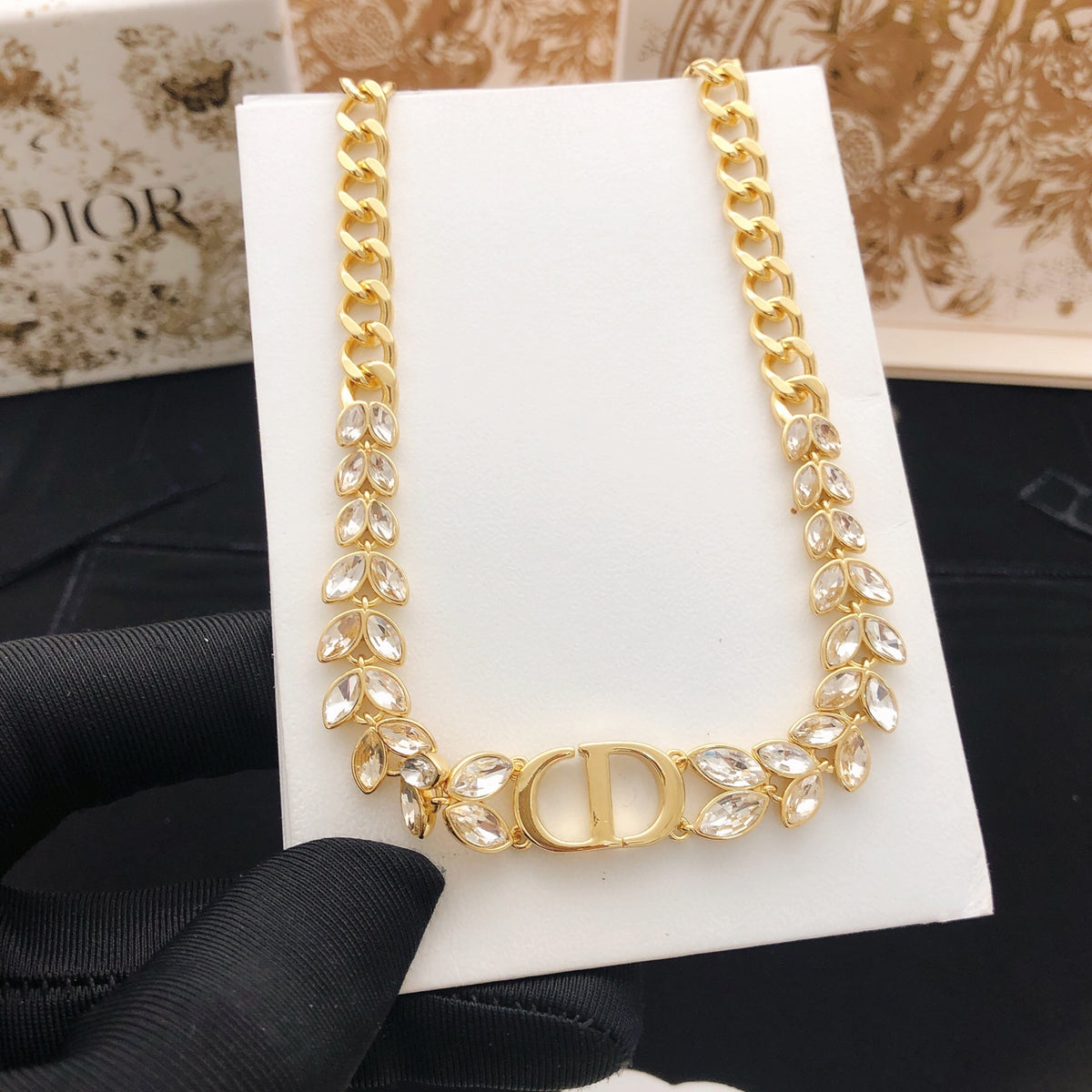 Dior Gold-Tone Repeating CD Necklace - product image 4