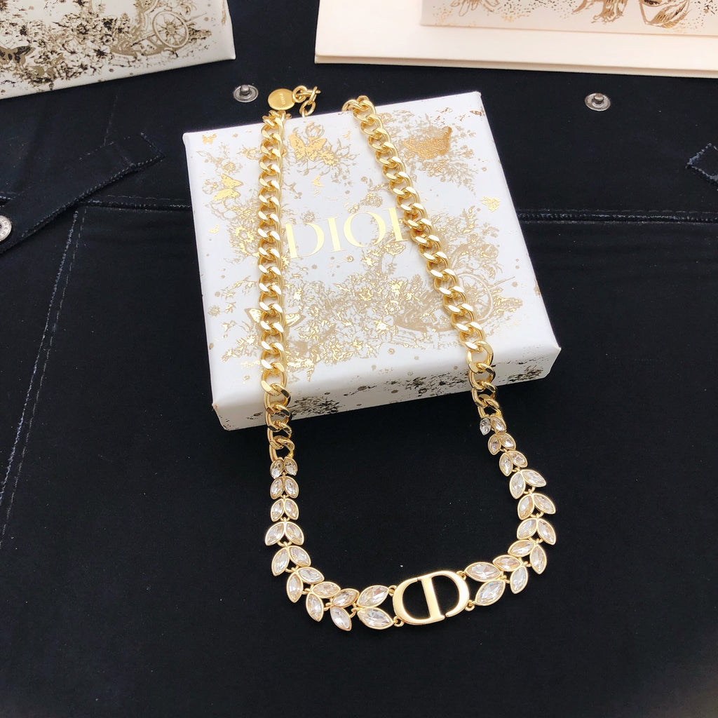 Dior Gold-Tone Repeating CD Necklace - product image 1
