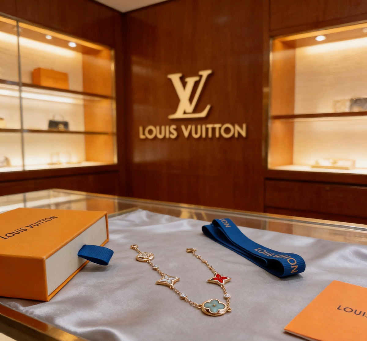 Louis Vuitton Two-Tone Flower Charm Bracelet - album image 4