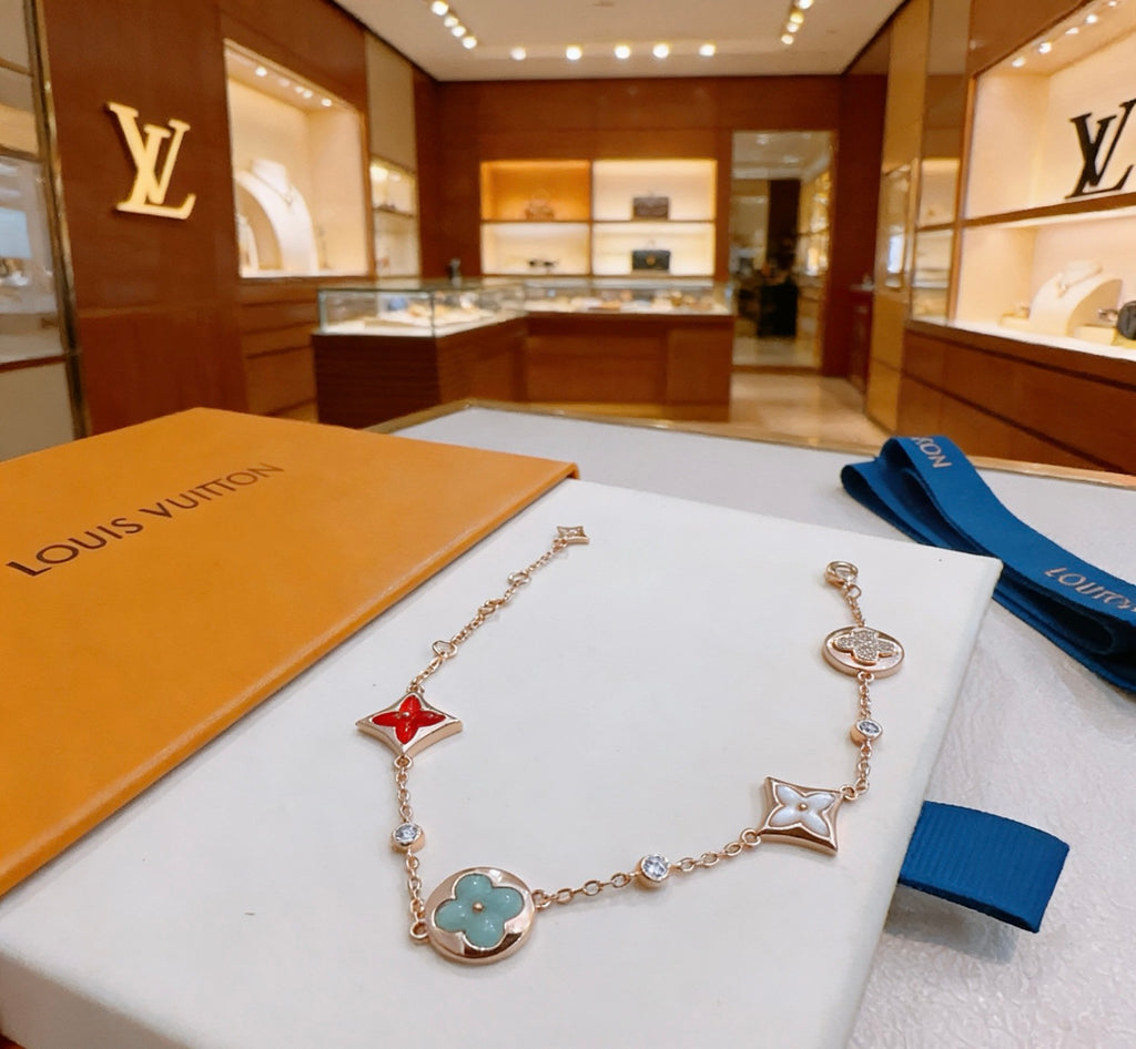 Louis Vuitton Two-Tone Flower Charm Bracelet - album image 2