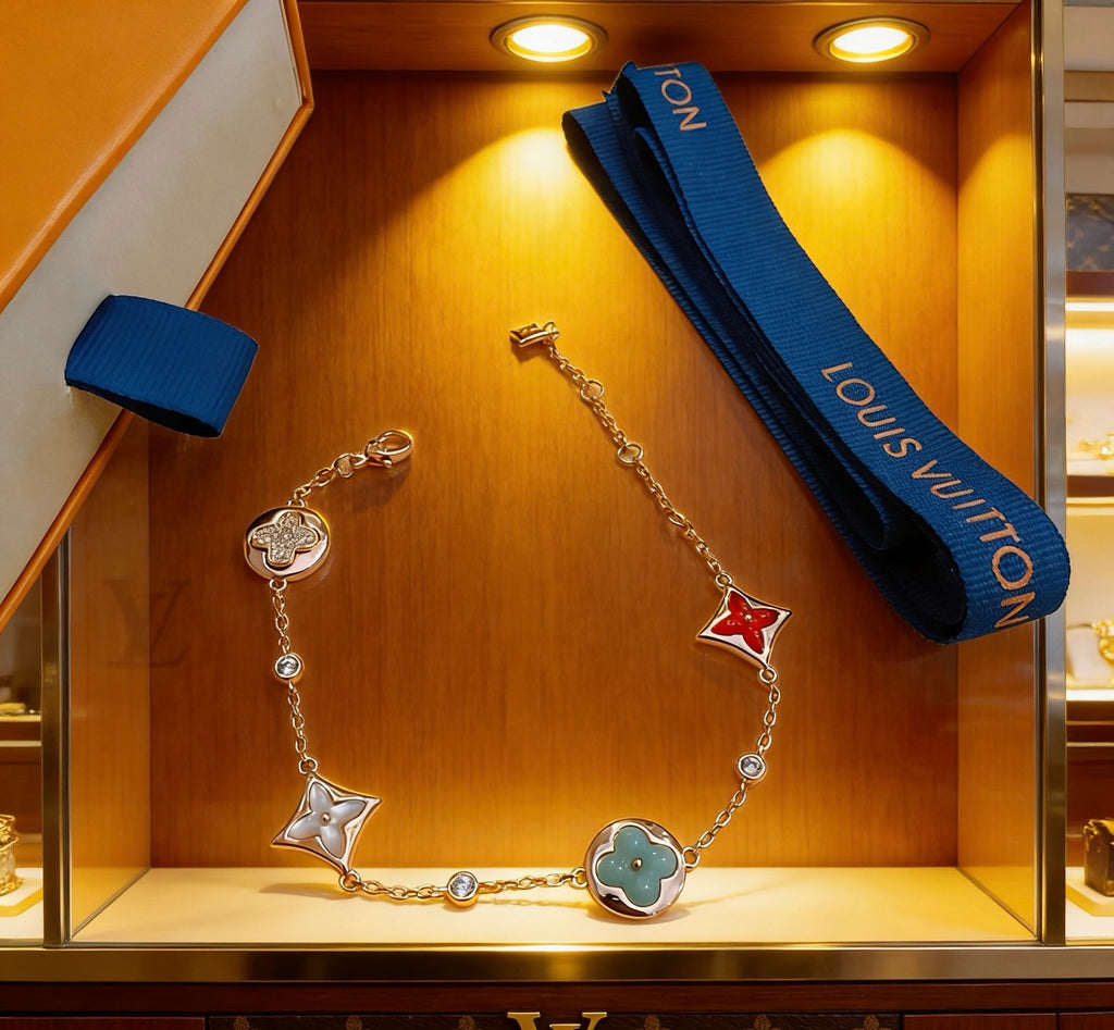 Louis Vuitton Two-Tone Flower Charm Bracelet - album image 1