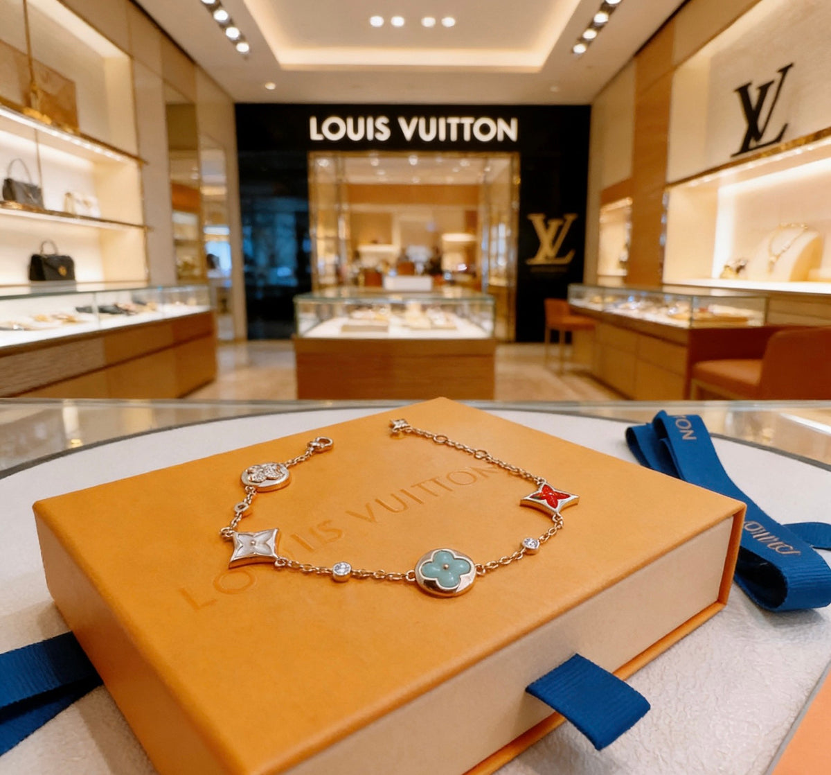Louis Vuitton Two-Tone Flower Charm Bracelet - album image 5