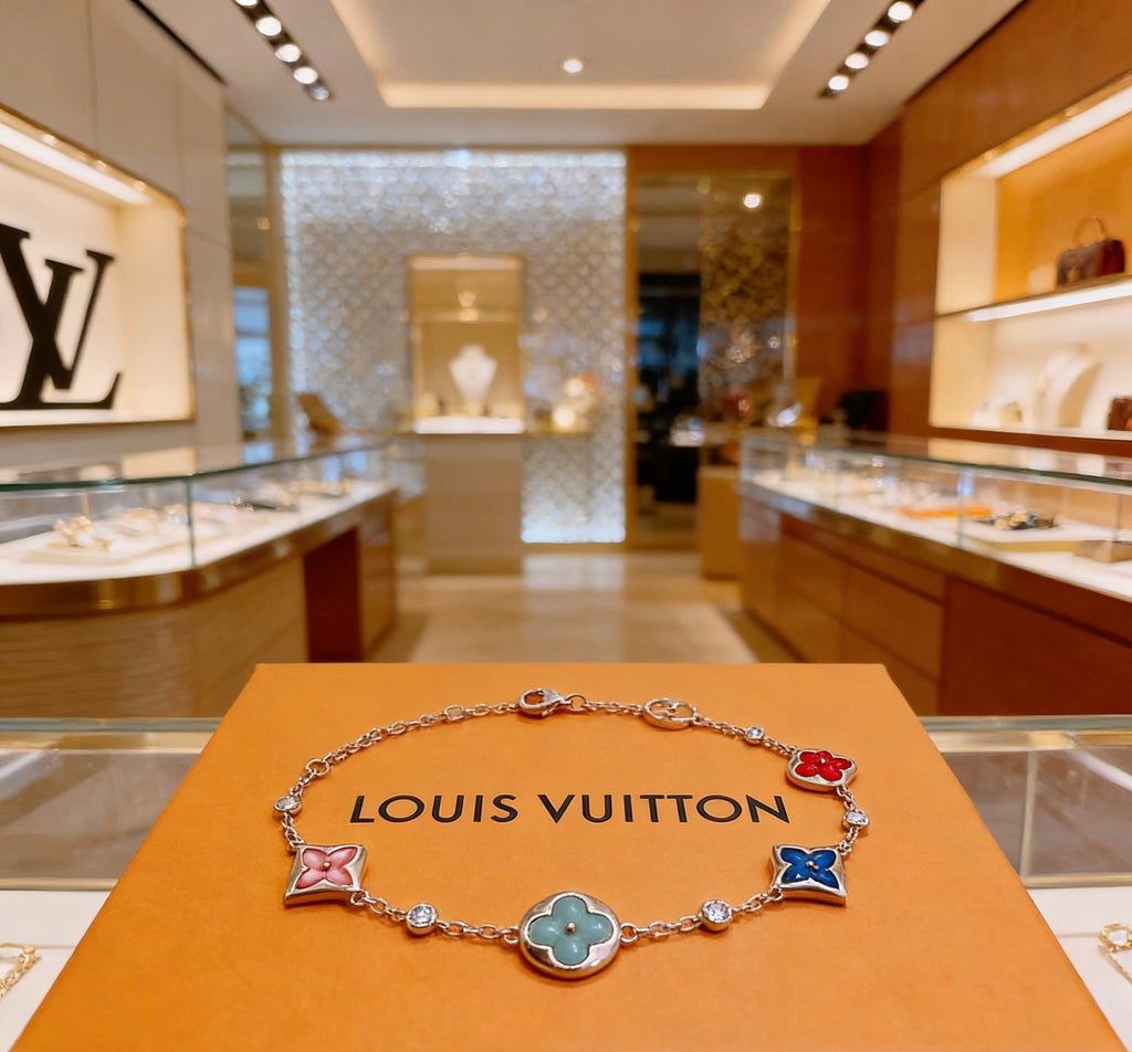 Louis Vuitton Silver-Tone Flower Charm Bracelet - album image 2