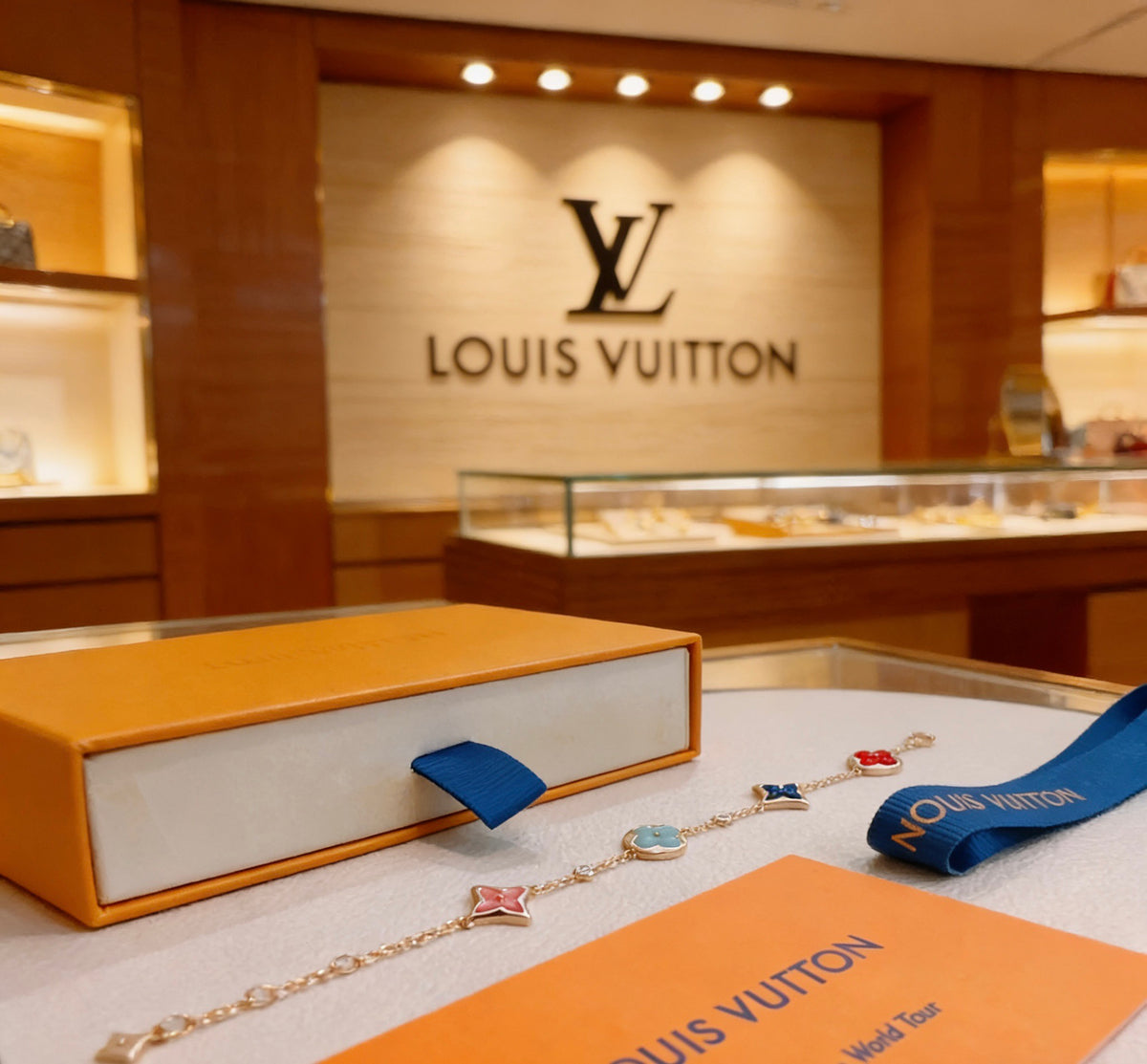 Louis Vuitton Silver-Tone Flower Charm Bracelet - album image 3