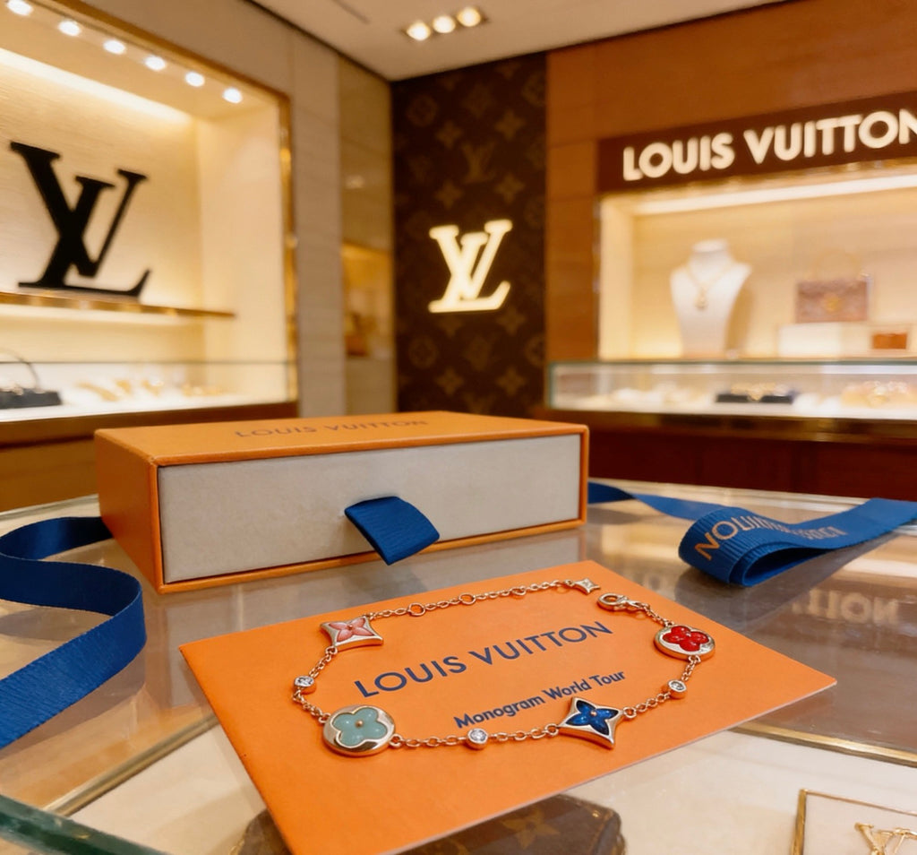 Louis Vuitton Silver-Tone Flower Charm Bracelet - album image 1