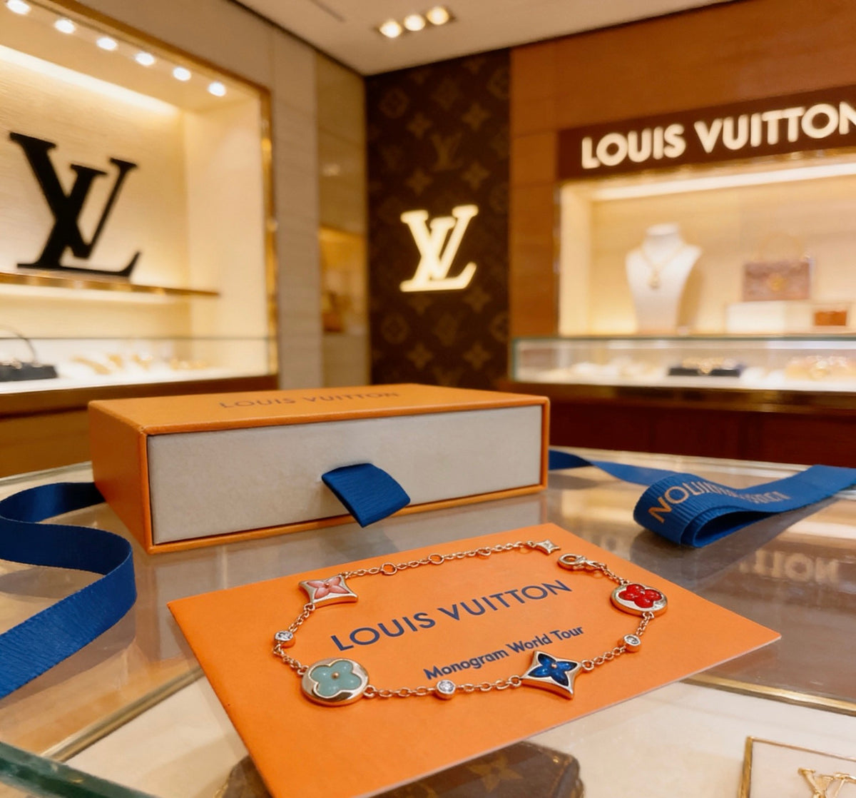 Louis Vuitton Silver-Tone Flower Charm Bracelet - album image 1
