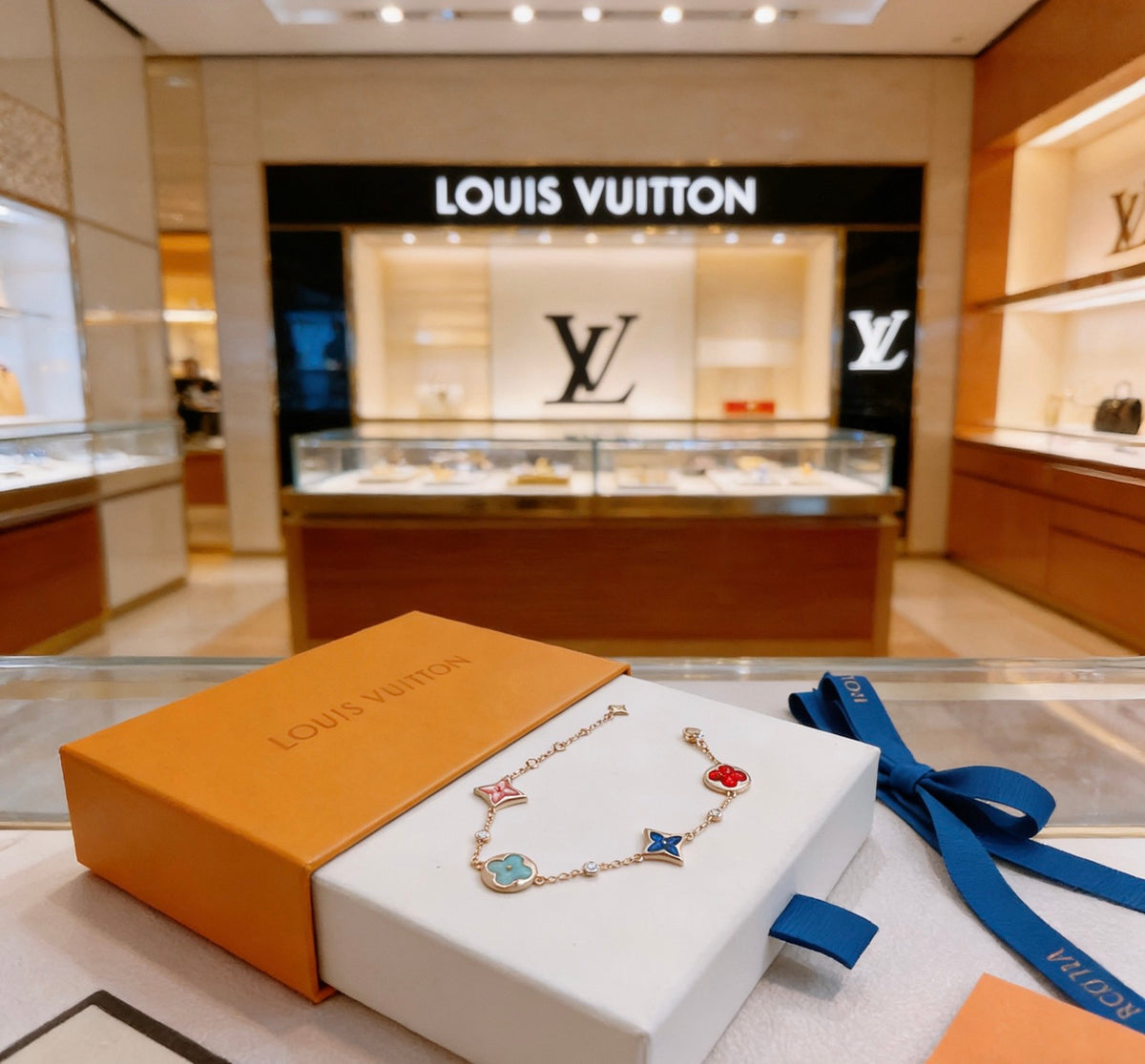 Louis Vuitton Silver-Tone Flower Charm Bracelet - album image 5