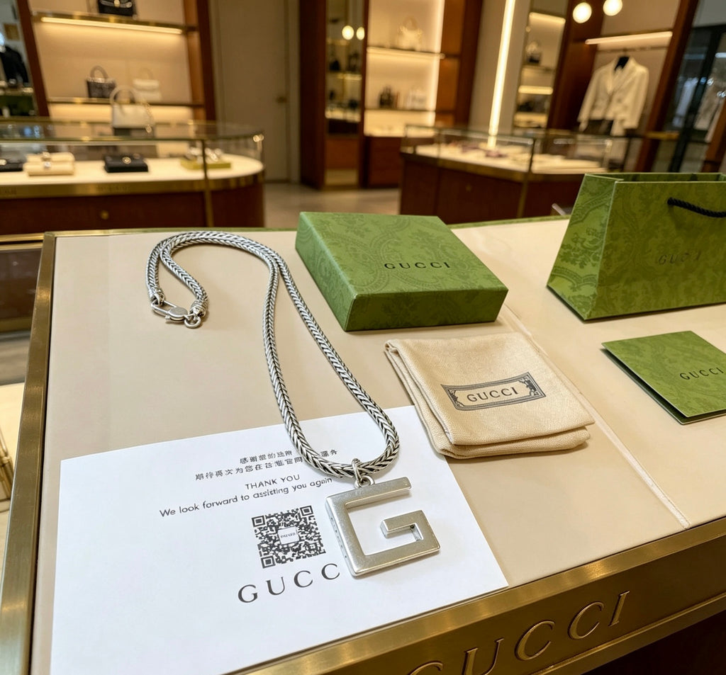 Gucci Anger Forest Interlocking G Key Chain Necklace - album image 8