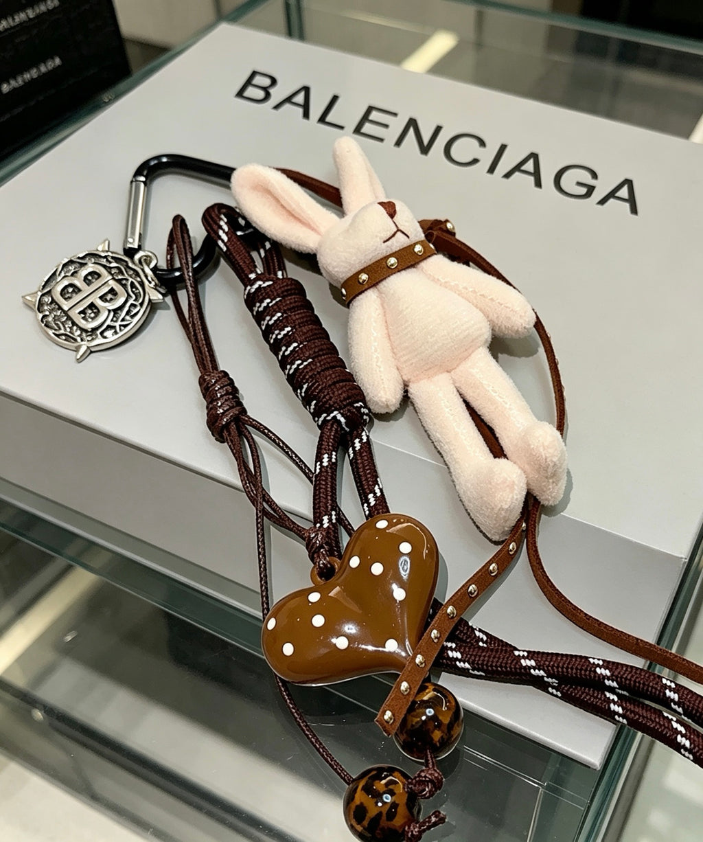 Balenciaga Cream Character Charm Keychain - album image 1