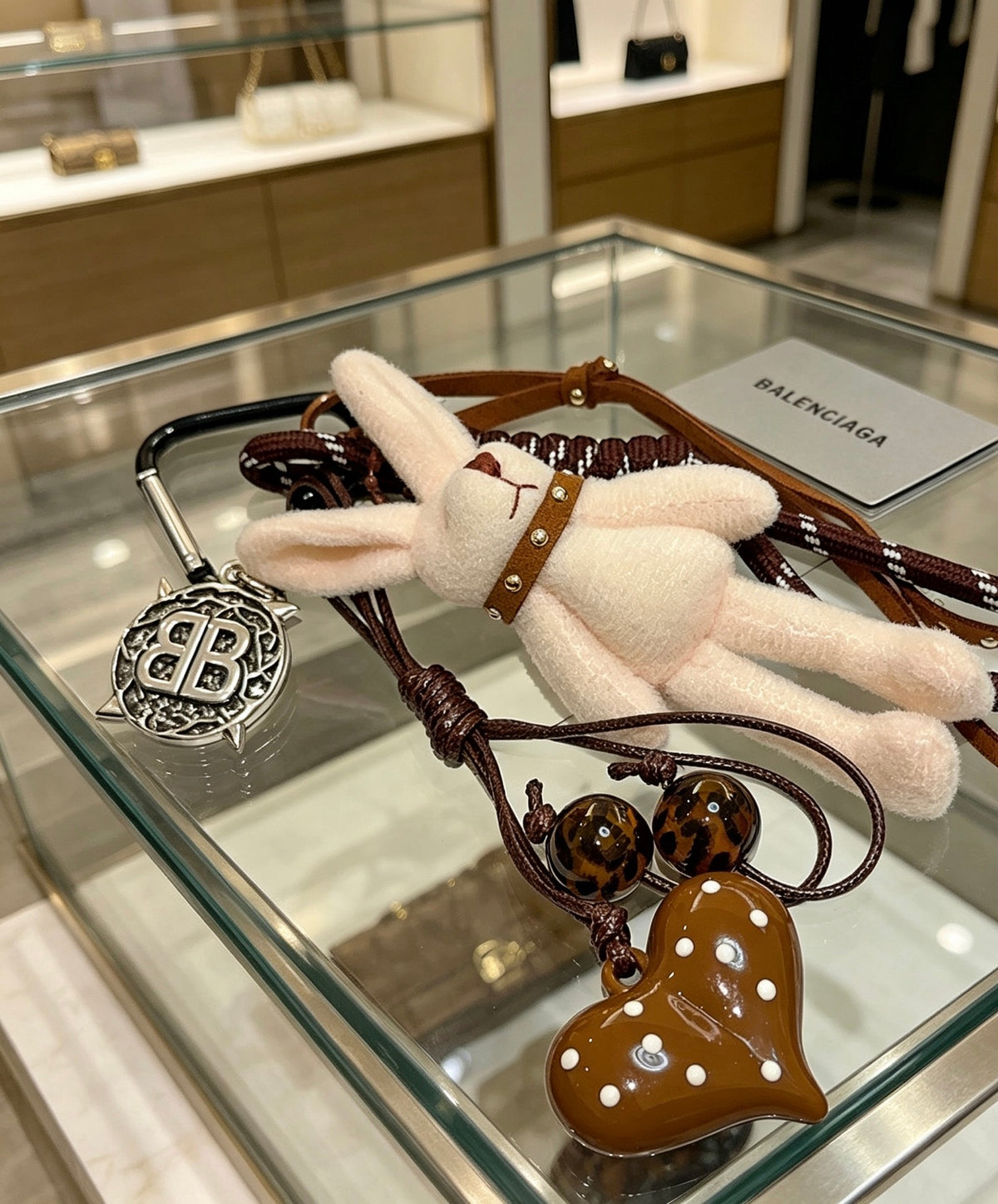 Balenciaga Cream Character Charm Keychain - album image 4