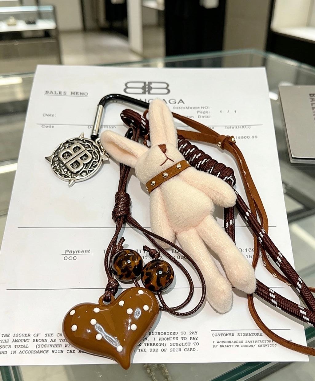 Balenciaga Cream Character Charm Keychain - album image 3