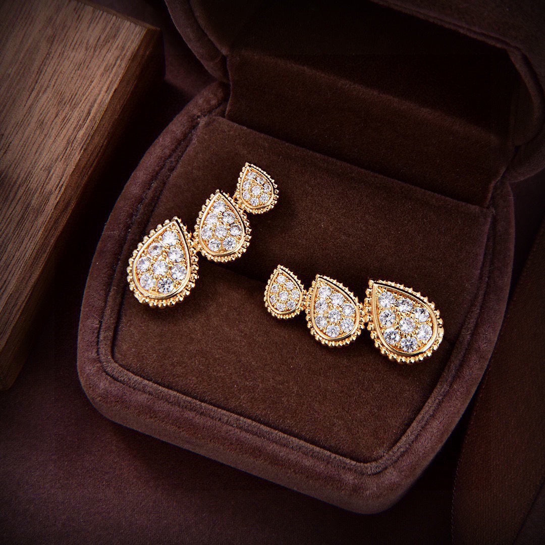 Hermès Gold-Tone Round Crystal Stud Earrings - album image 3