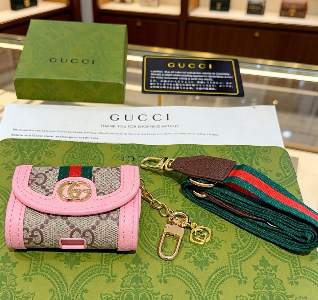 Gucci Pink Monogram Mini Bag Key Case - album image 4