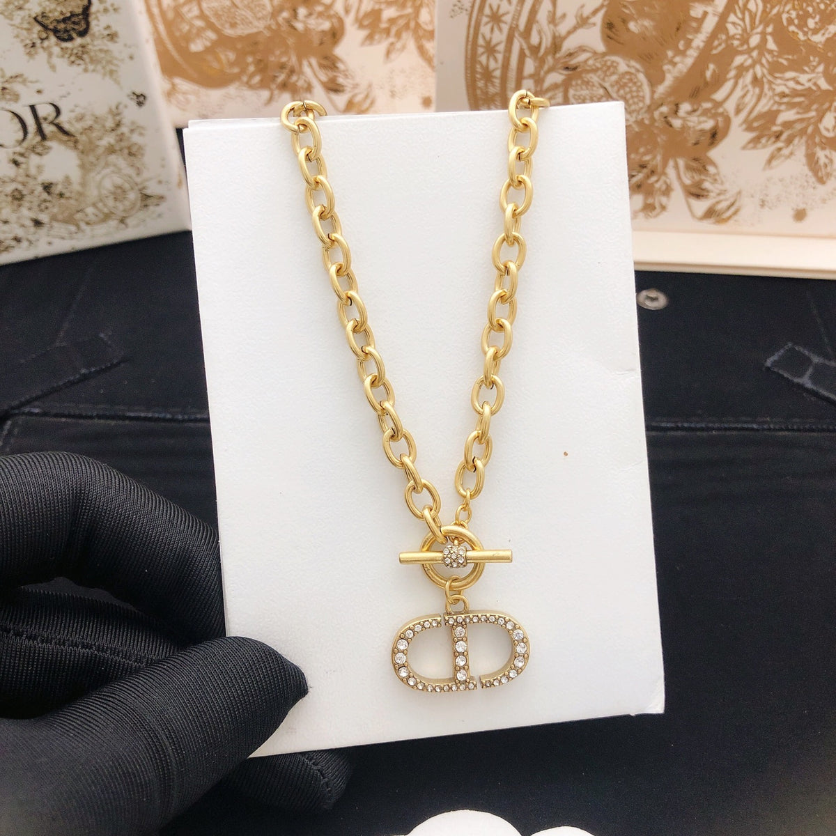 Dior Stacked CD Pendant Necklace - product image 5