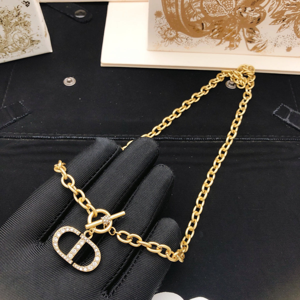 Dior Stacked CD Pendant Necklace - product image 4