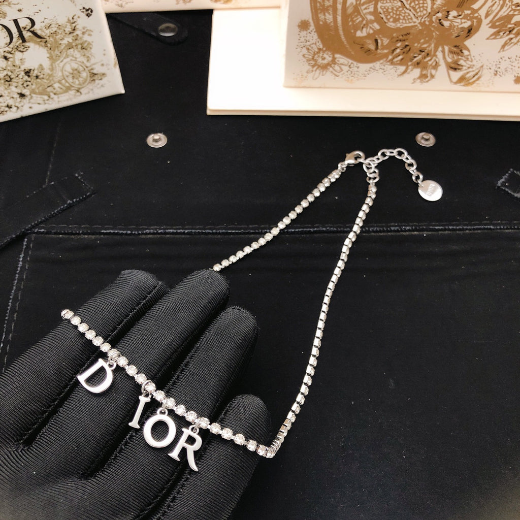 Dior Mini Silver-Tone Letter Necklace - product image 4