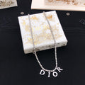Dior Mini Silver-Tone Letter Necklace - product image 1