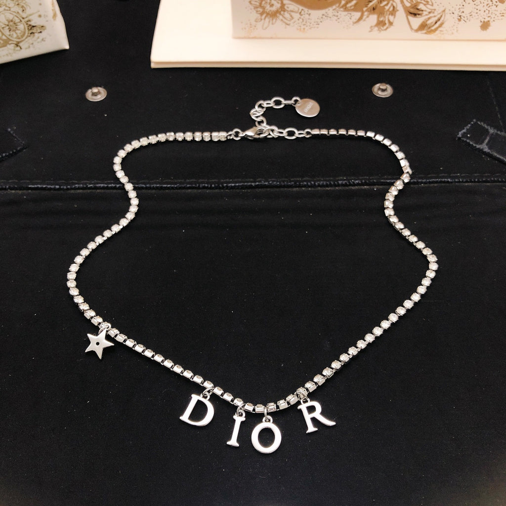 Dior Mini Silver-Tone Letter Necklace - product image 3