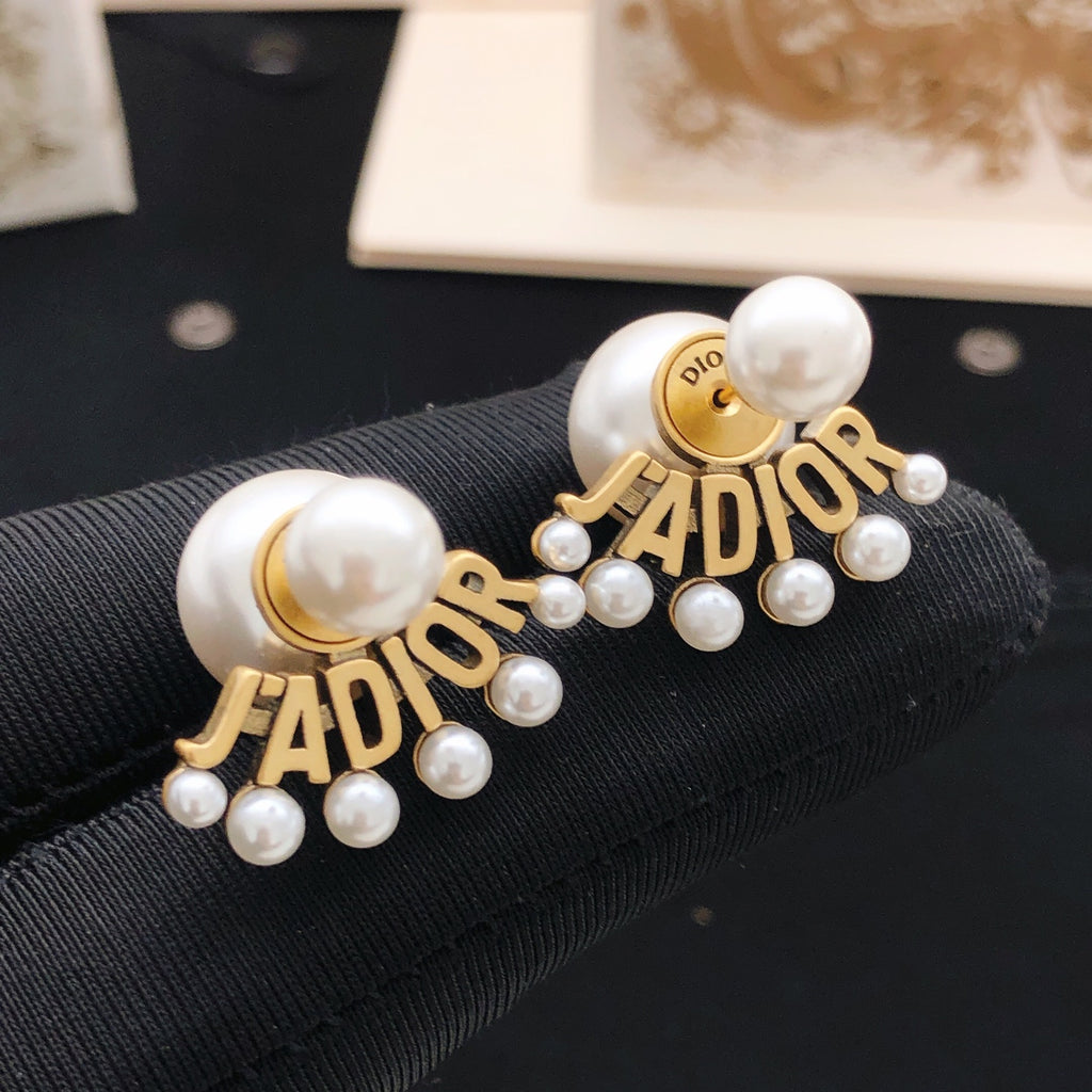 Dior J'Adior Pearl-Look Fringe Earrings - product image 1