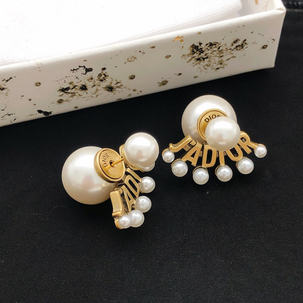 Dior J'Adior Pearl-Look Fringe Earrings - product image 3