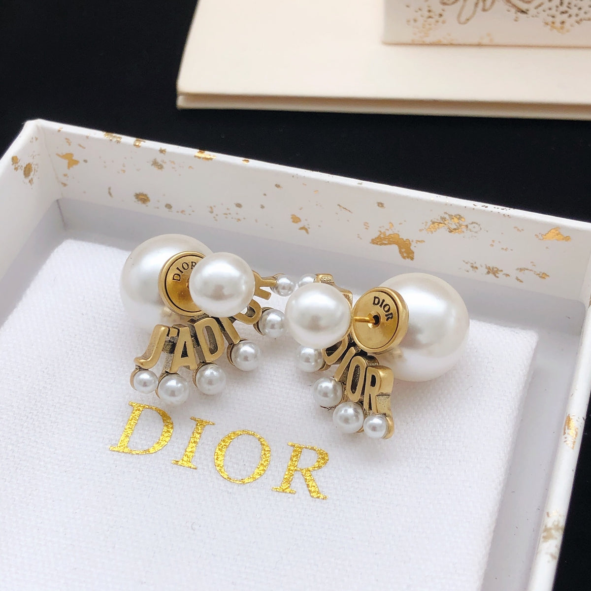 Dior J'Adior Pearl-Look Fringe Earrings - product image 5