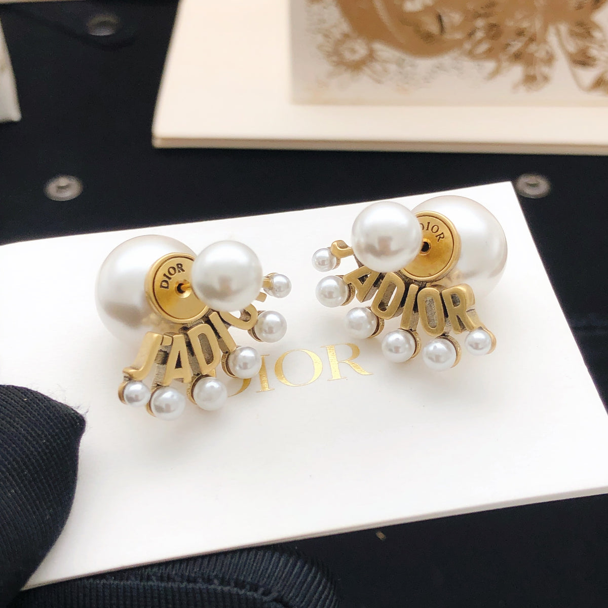 Dior J'Adior Pearl-Look Fringe Earrings - product image 2